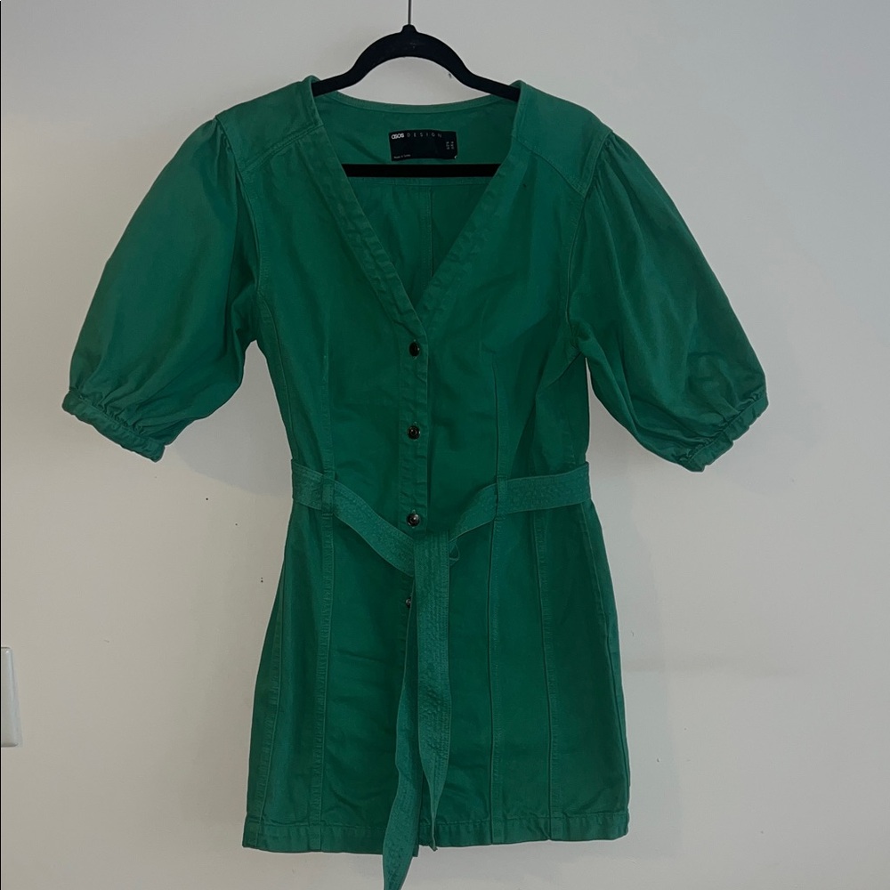 ASOS Green Button-Up Dress